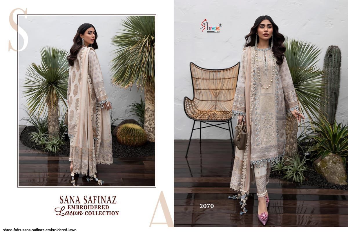 Shree Sana Safinaz Latest Heavy Festive Wear Embroidered Lawn Cotton Collection Pakistani Suits Collection